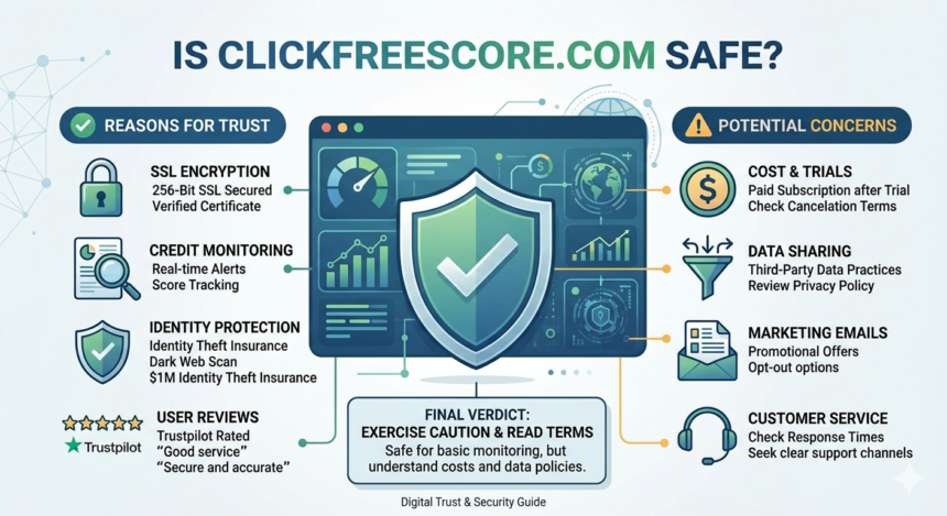 is clickfreescore.com safe